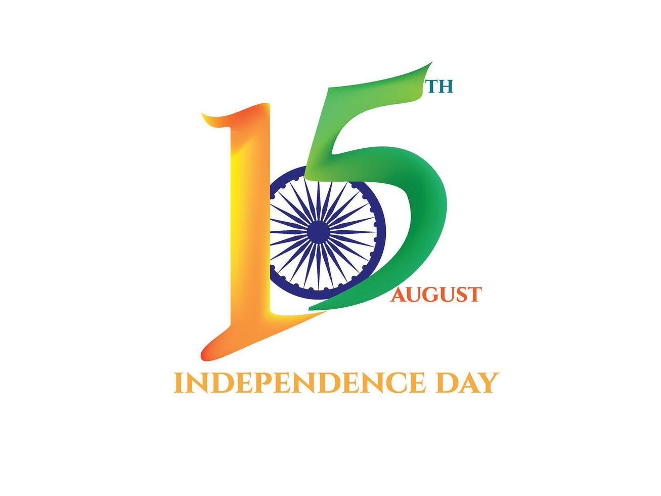 Celebrating India 15 August as a happy independent day vector