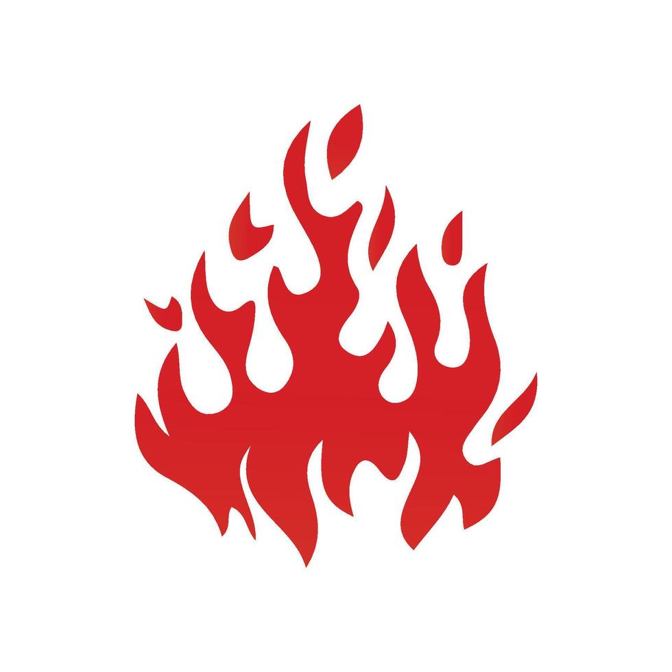 flame fire hot red color vector