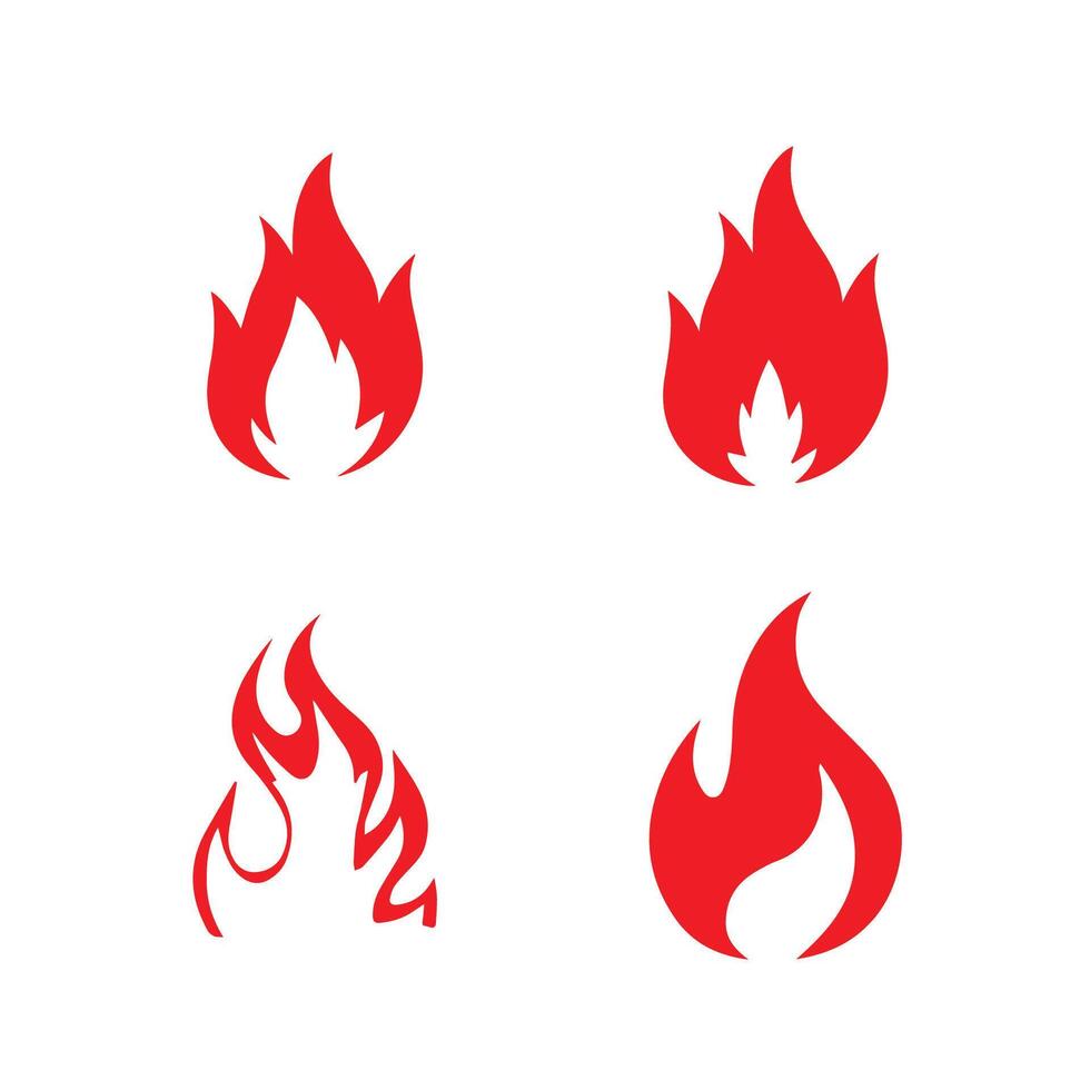 red fire color simple design vector