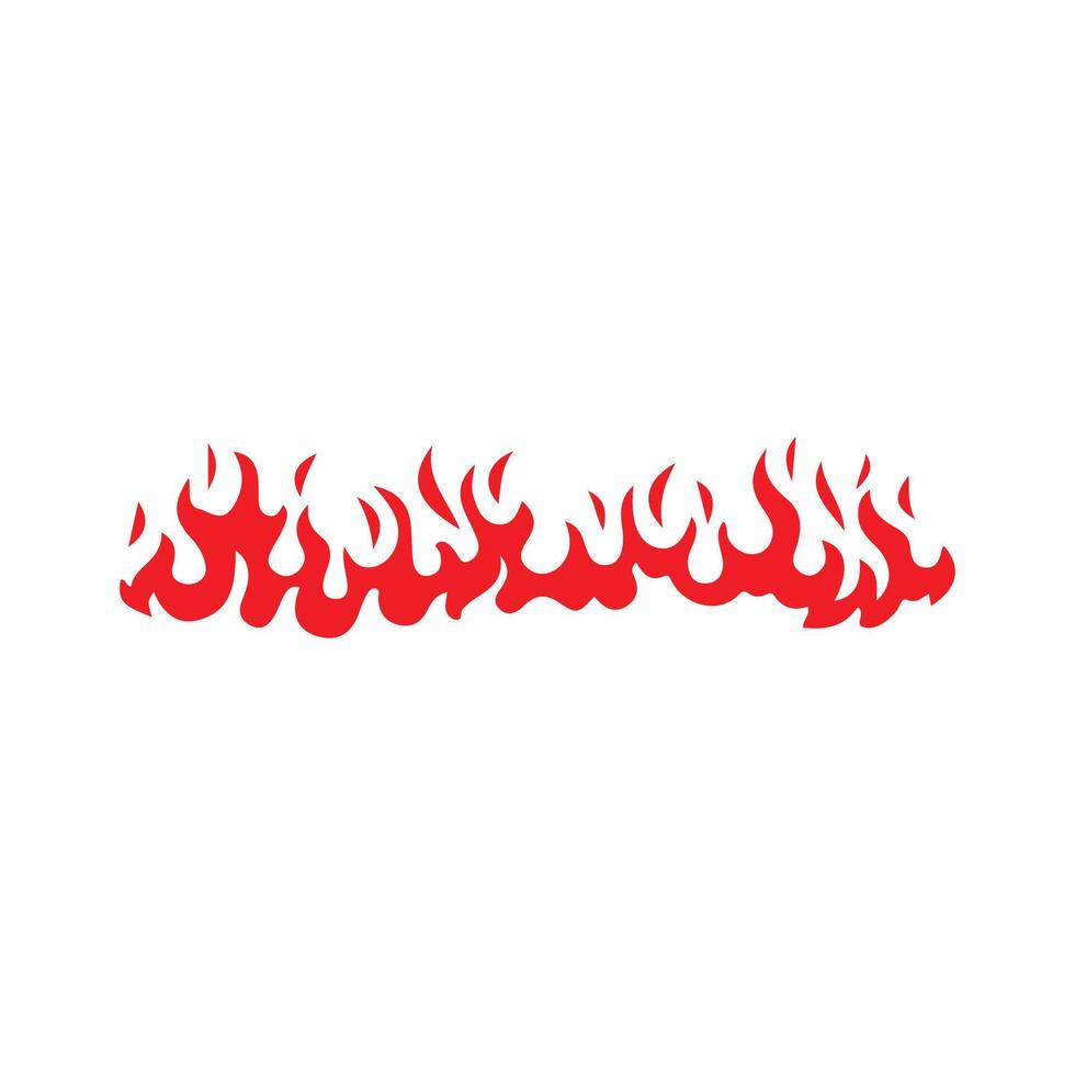 red fire flame icon vector