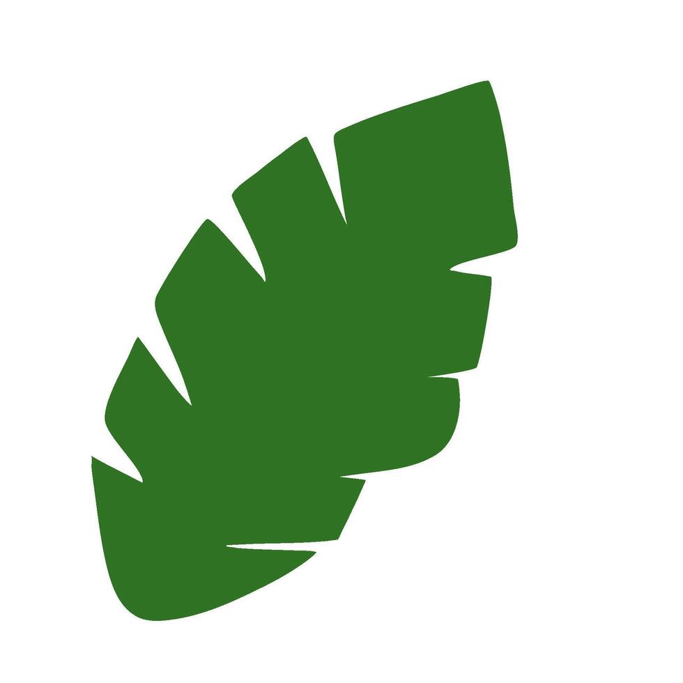 a green leaf icon on a white background vector