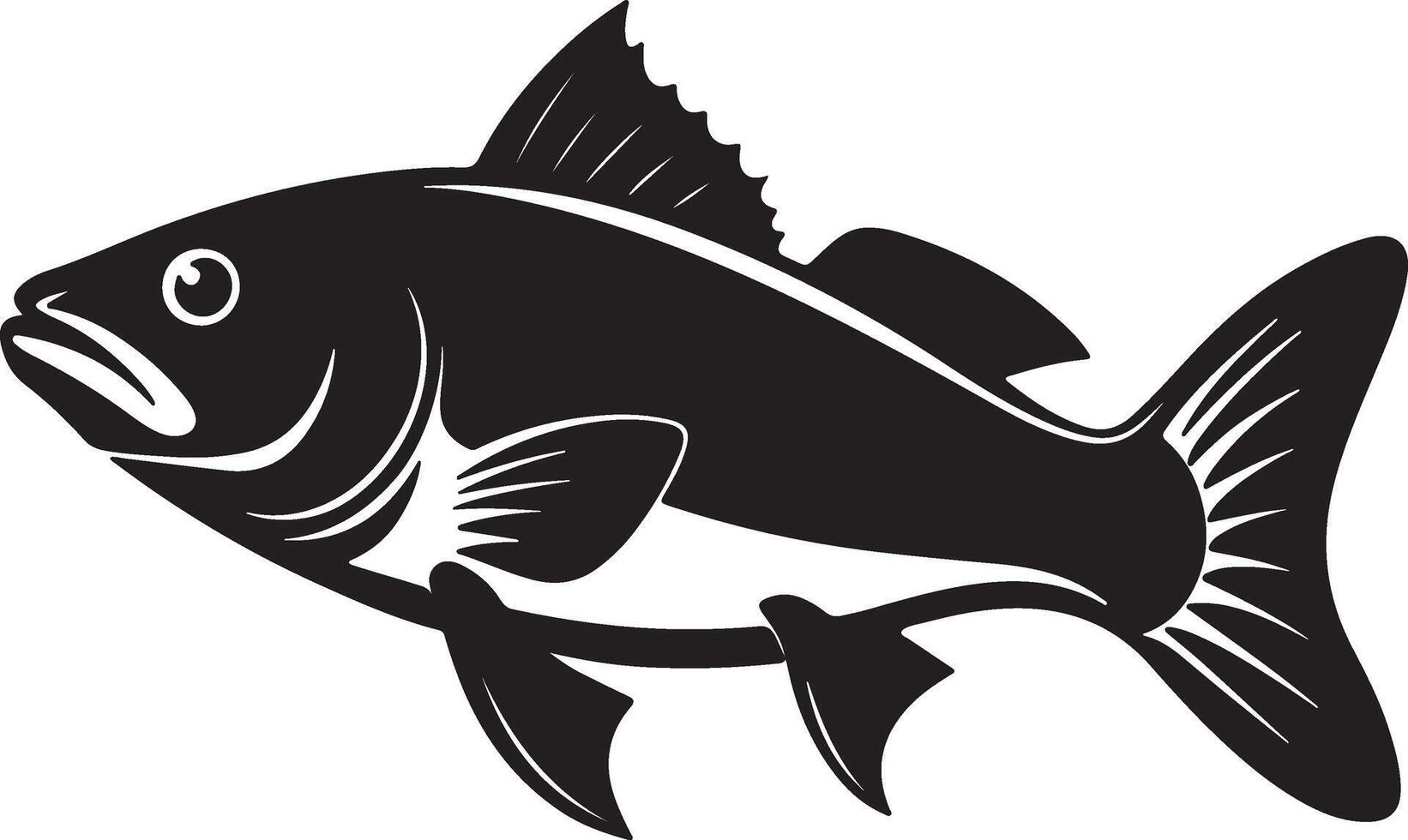 cod fish silhouette vector