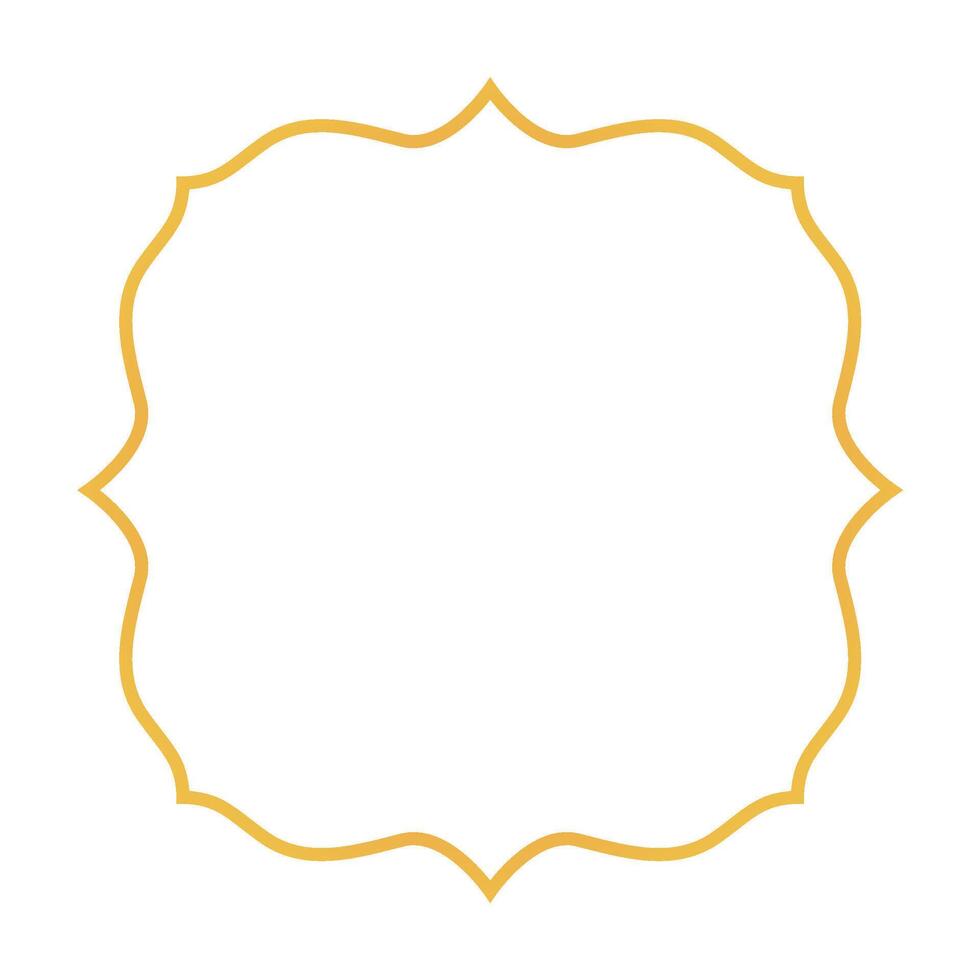 Golden Luxury Arabic Islamic Ornamental Frame Border vector