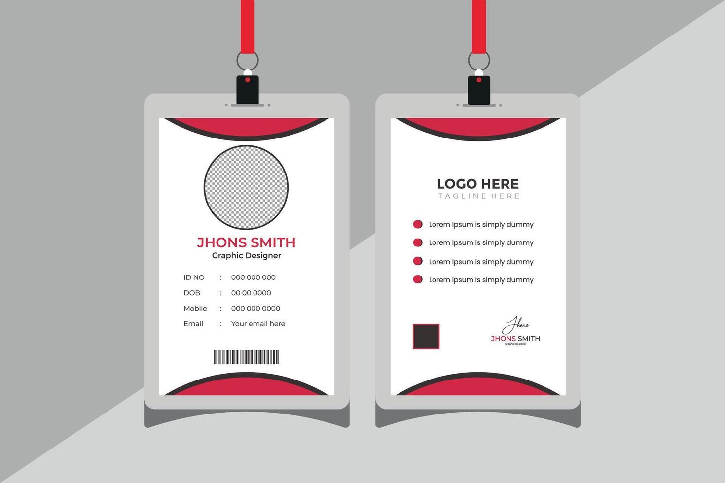 Corporate ID Card Design Template vector