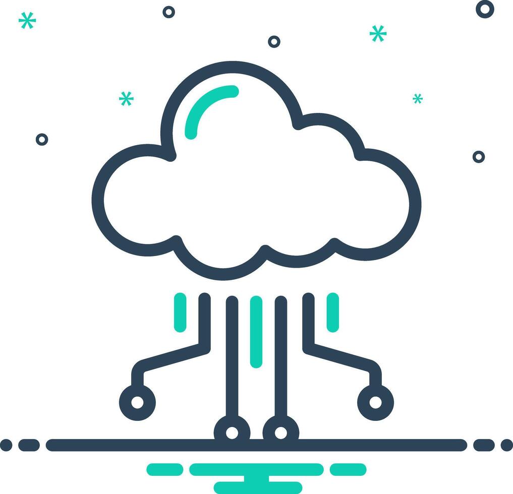 Mix icon for cloud computing vector