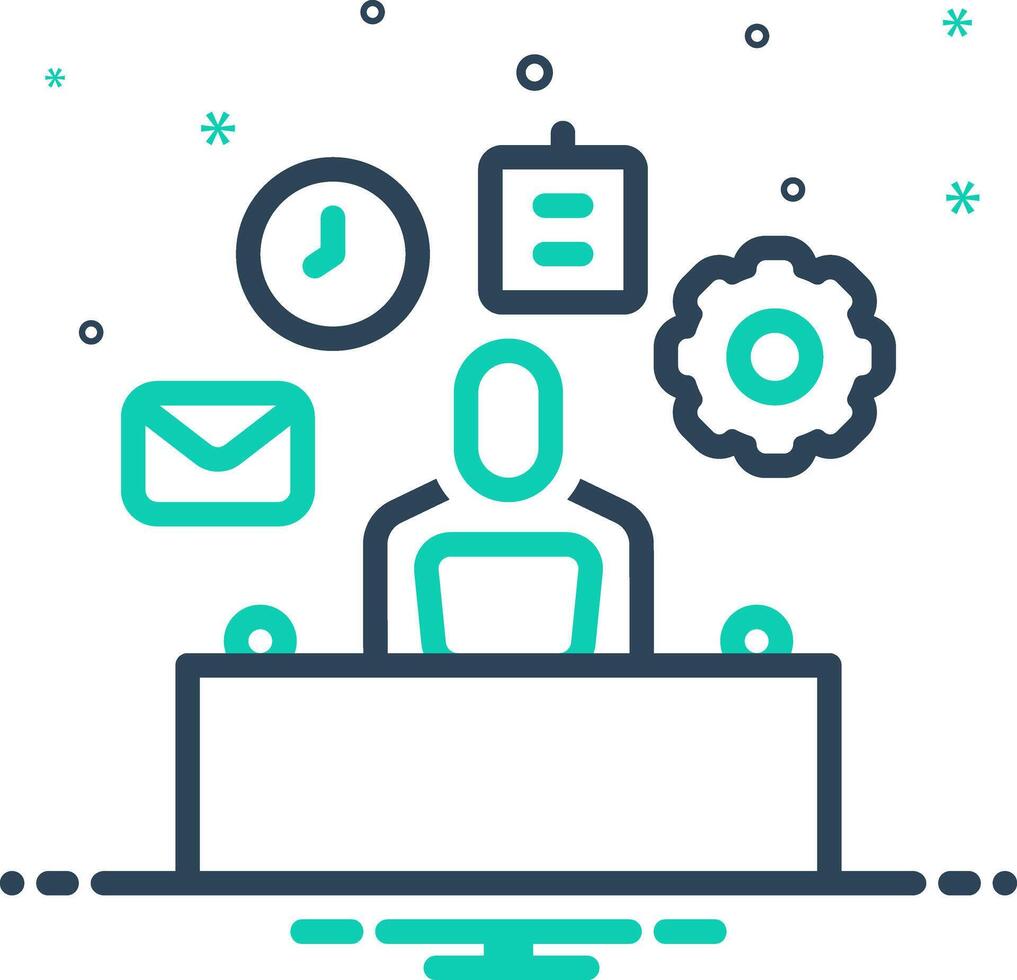 Mix icon for multitasking vector