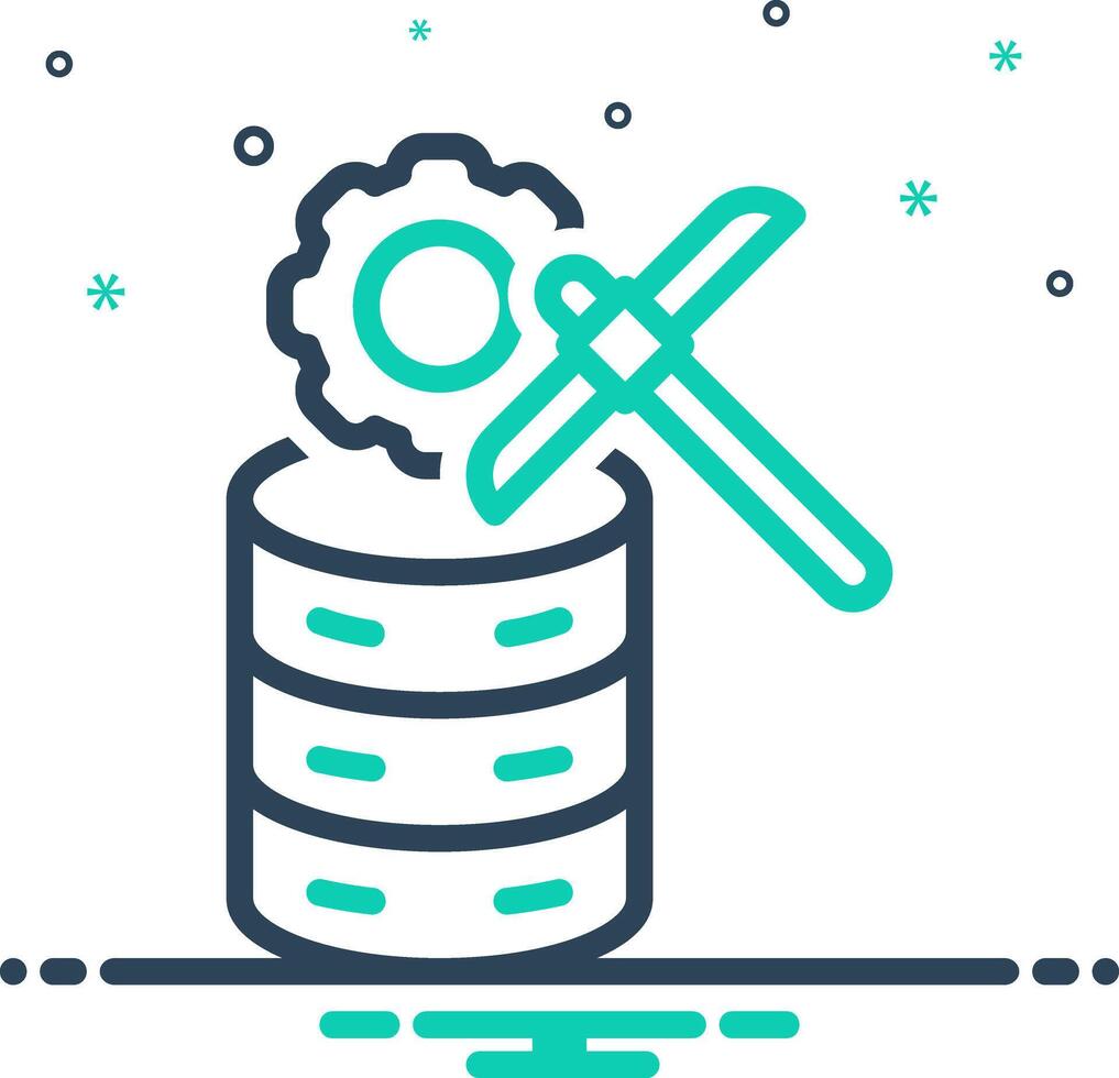 Mix icon for data mining vector