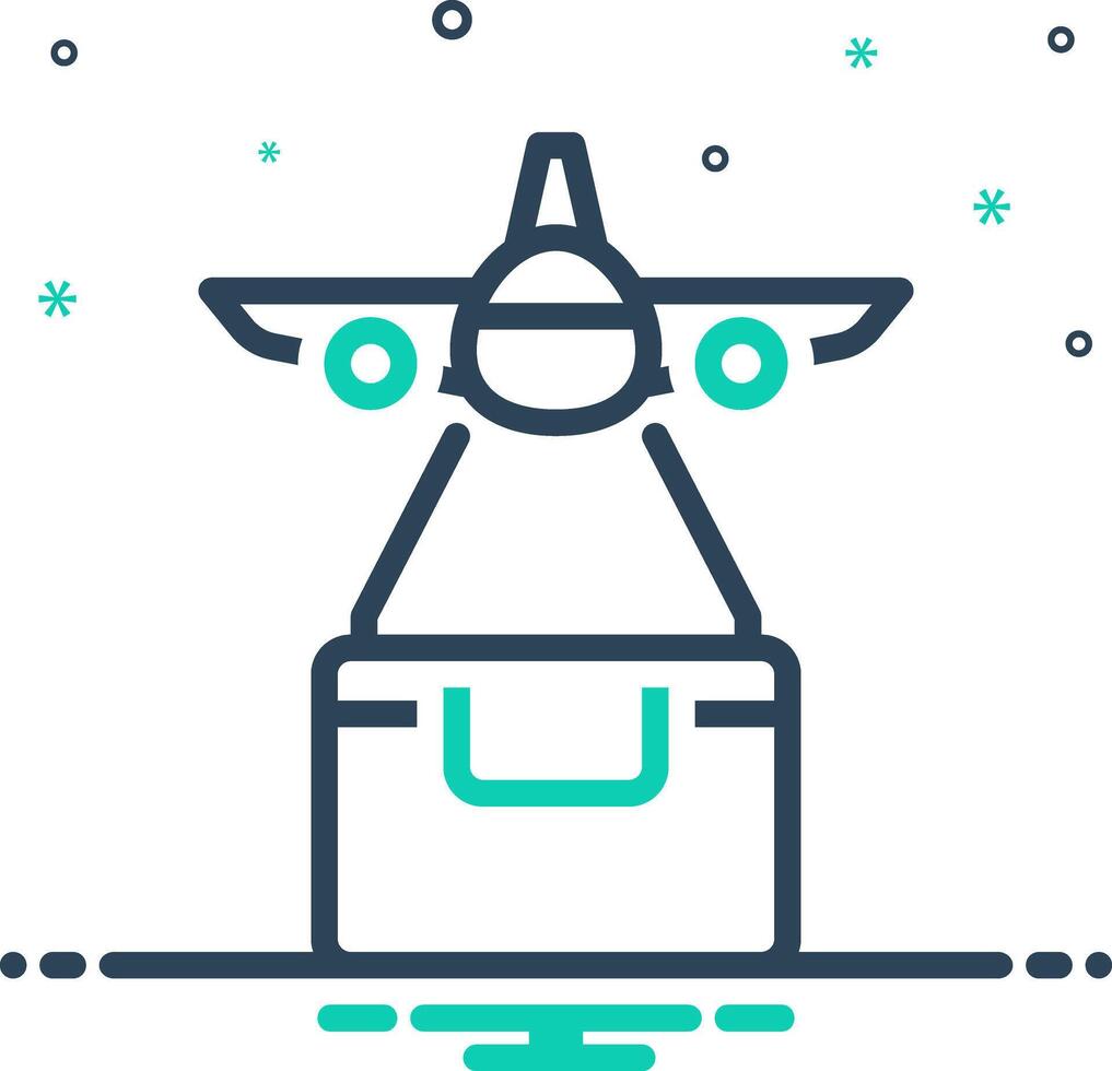 Mix icon for air delivery vector