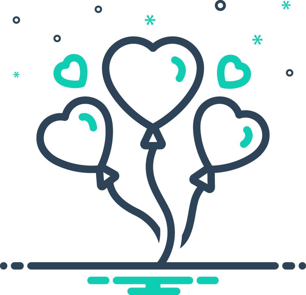 Mix icon for balloons vector