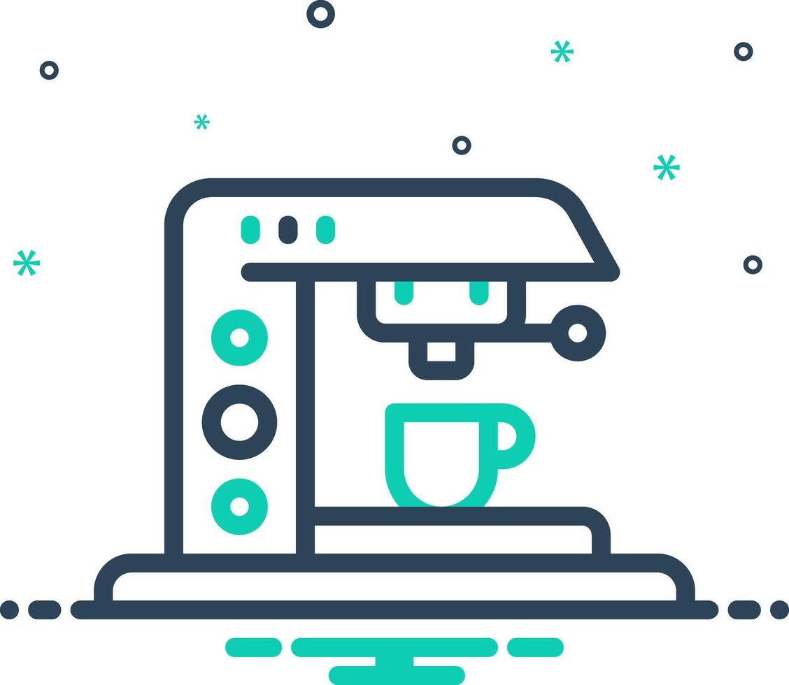 Mix icon for coffee maker vector
