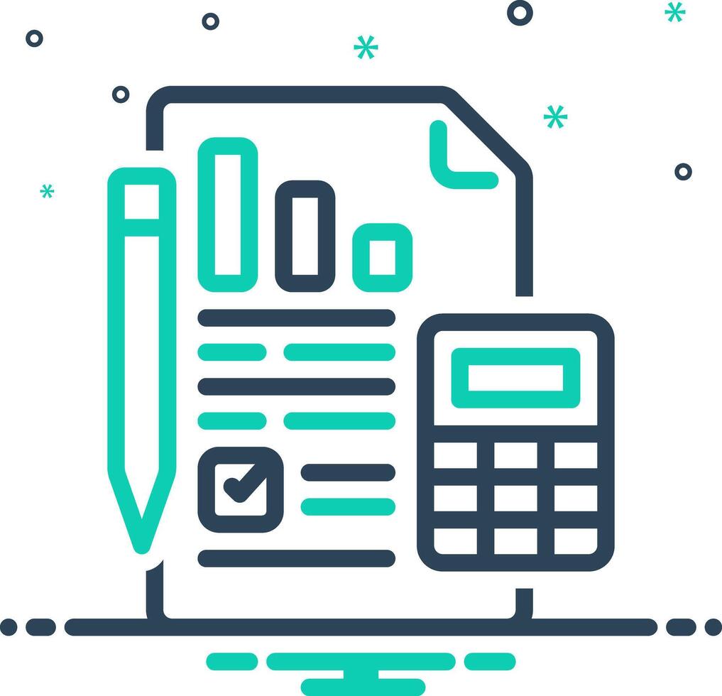 Mix icon for auditing vector