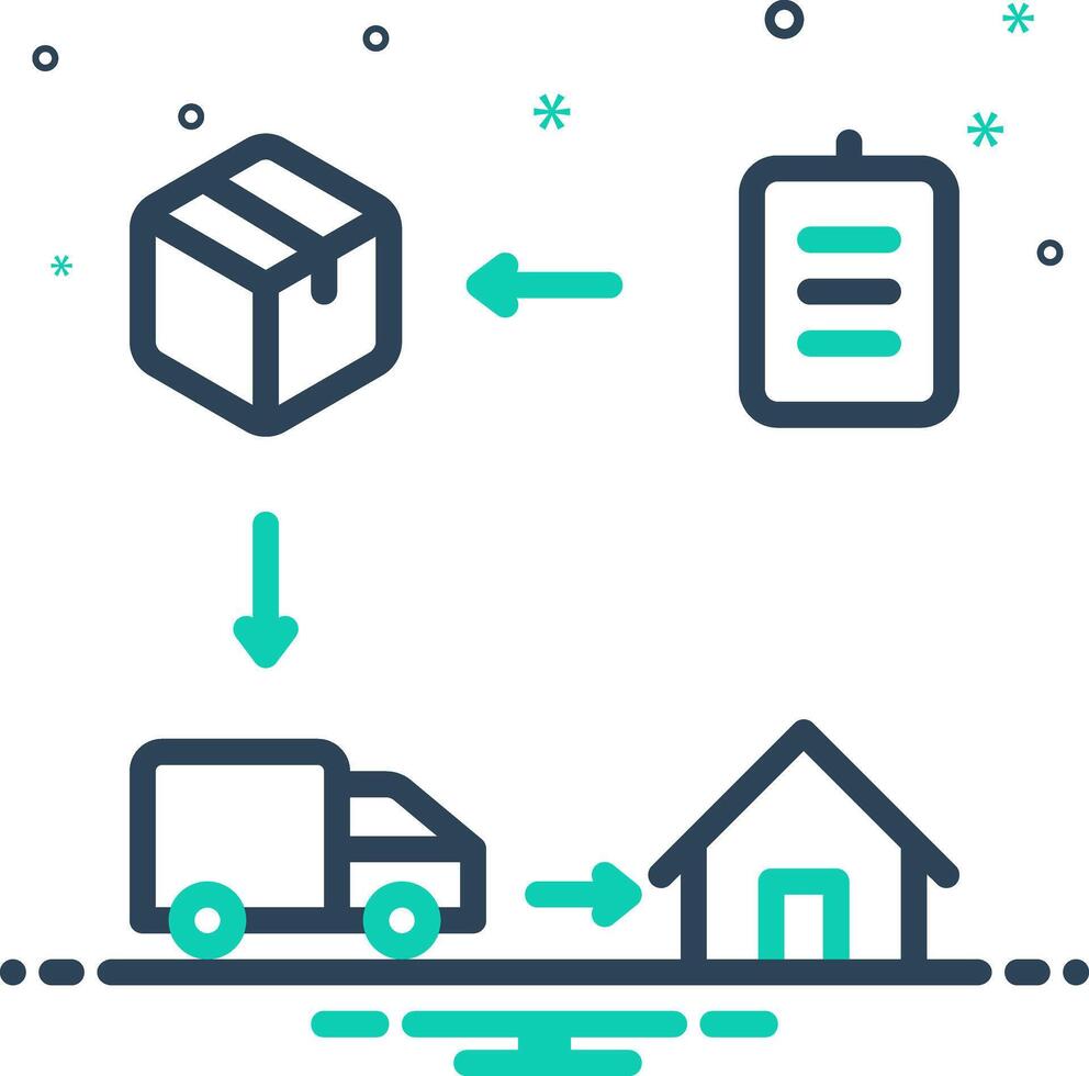 Mix icon for delivery process vector