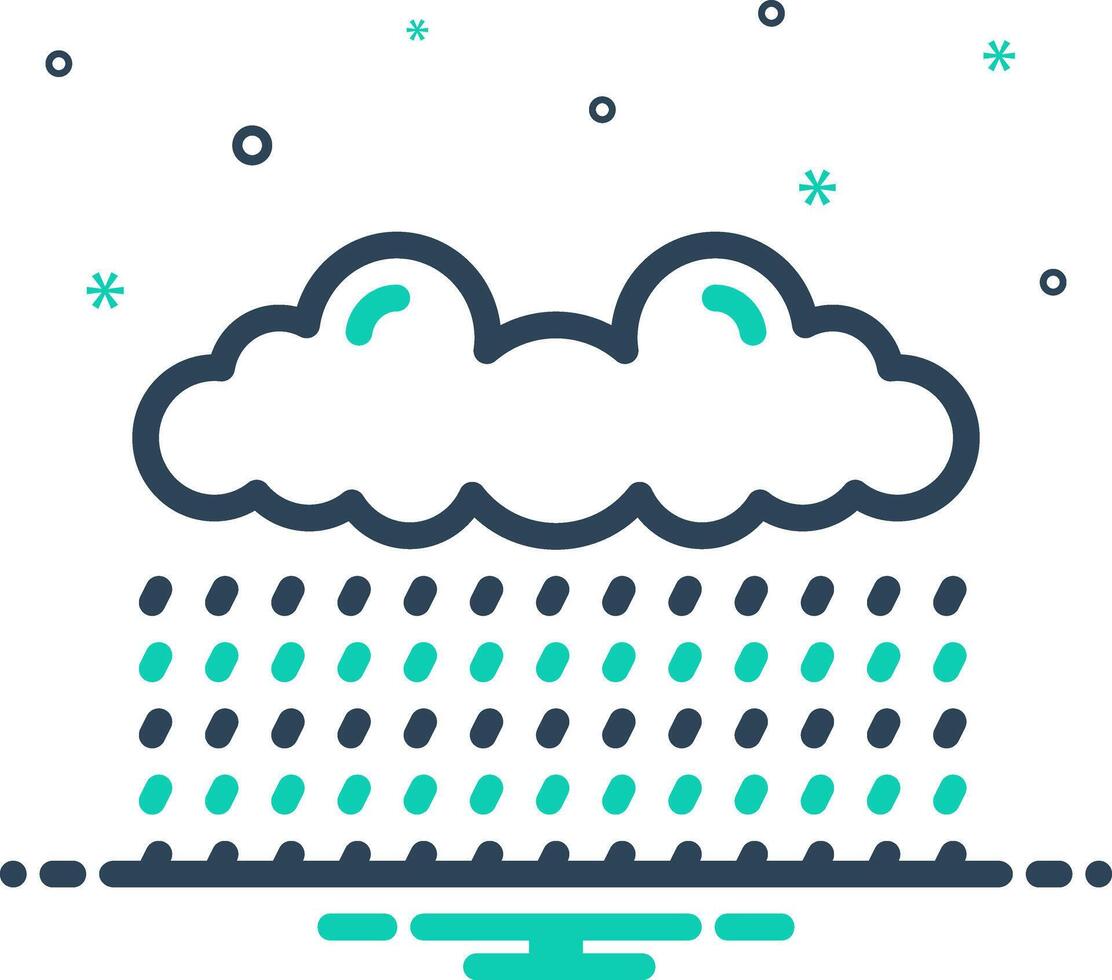 Mix icon for rain vector