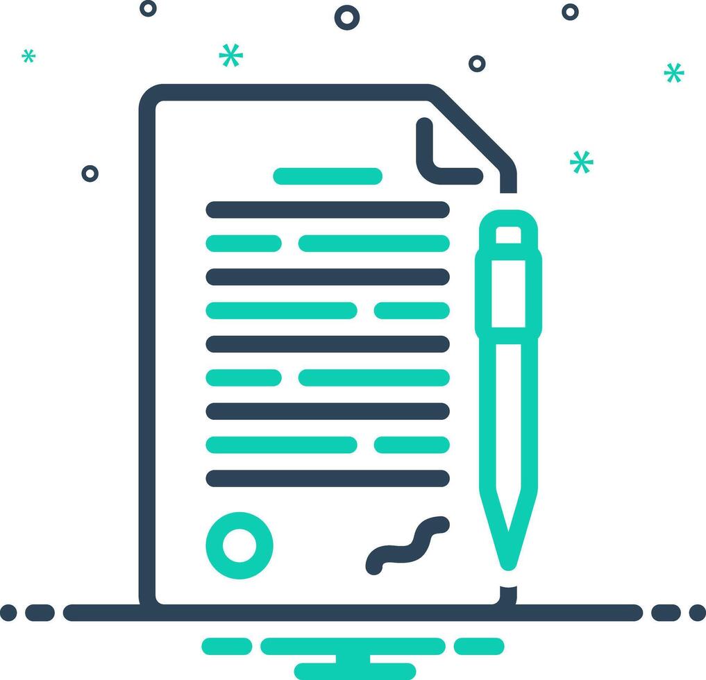 Mix icon for contract vector