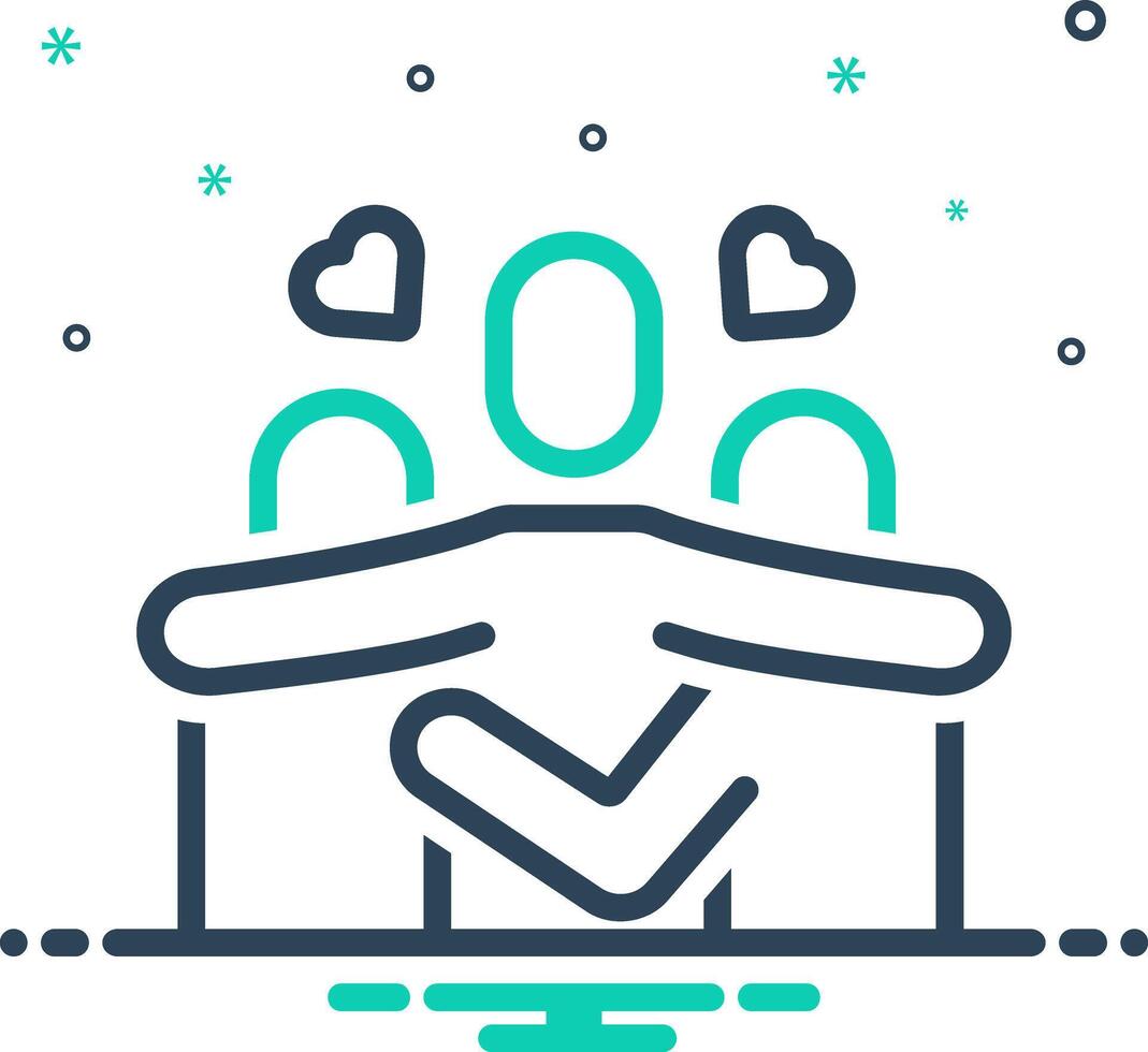 Mix icon for affection vector