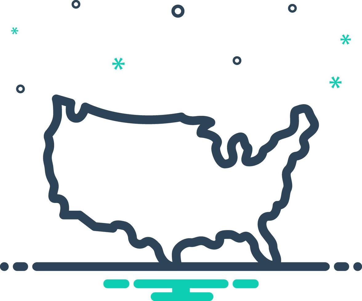 Mix icon for united states vector