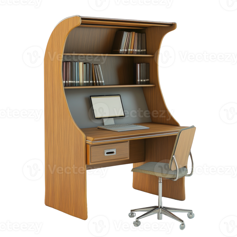 Study carrel on Transparent background png