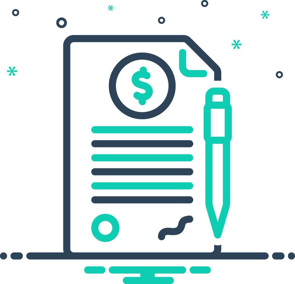 Mix icon for argreement vector