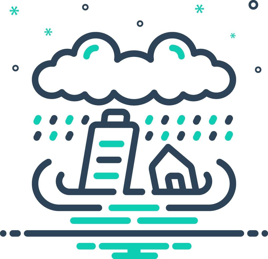 Mix icon for flooding vector