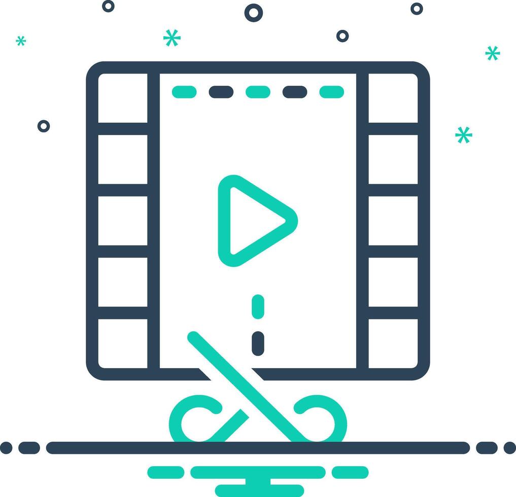 Mix icon for editing vector