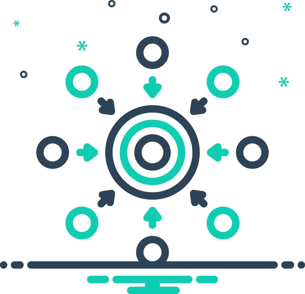 Mix icon for strategy vector