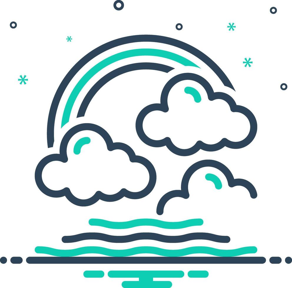 Mix icon for rainbow vector