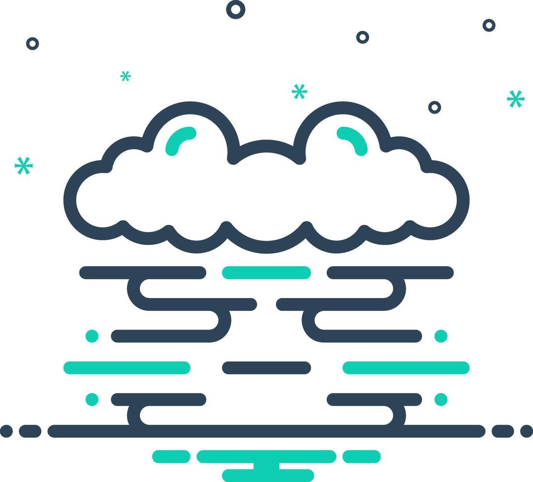 Mix icon for fog vector