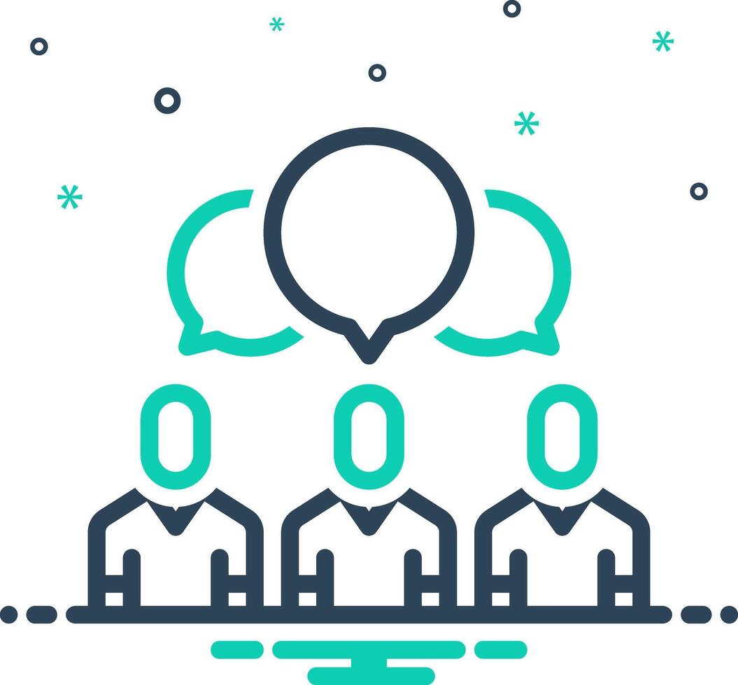 Mix icon for opinion vector
