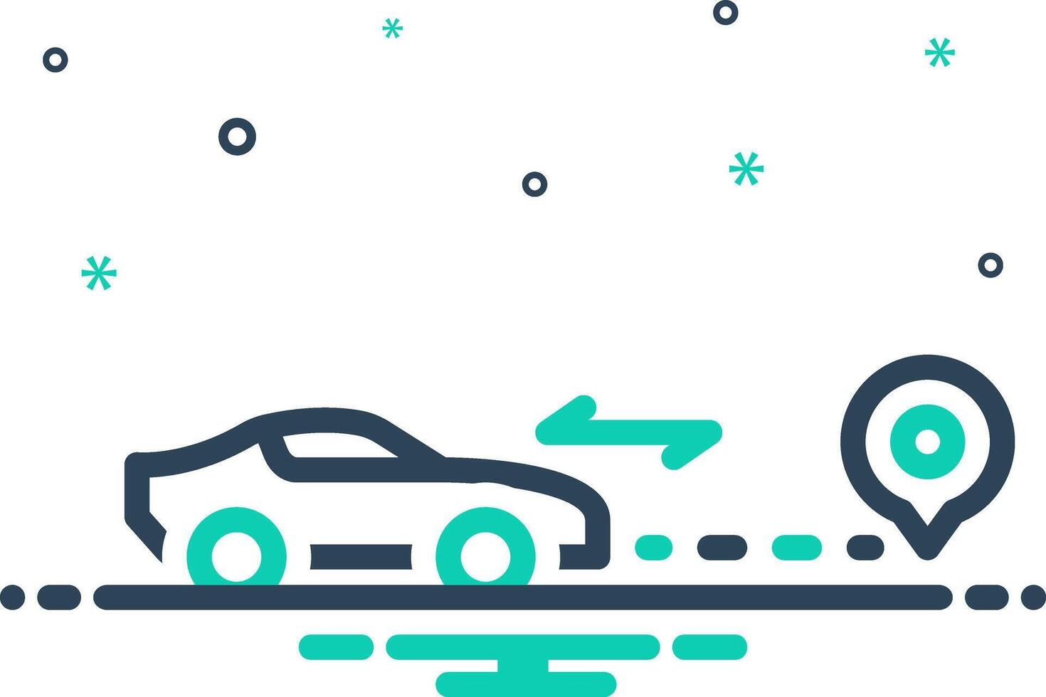 Mix icon for distance vector