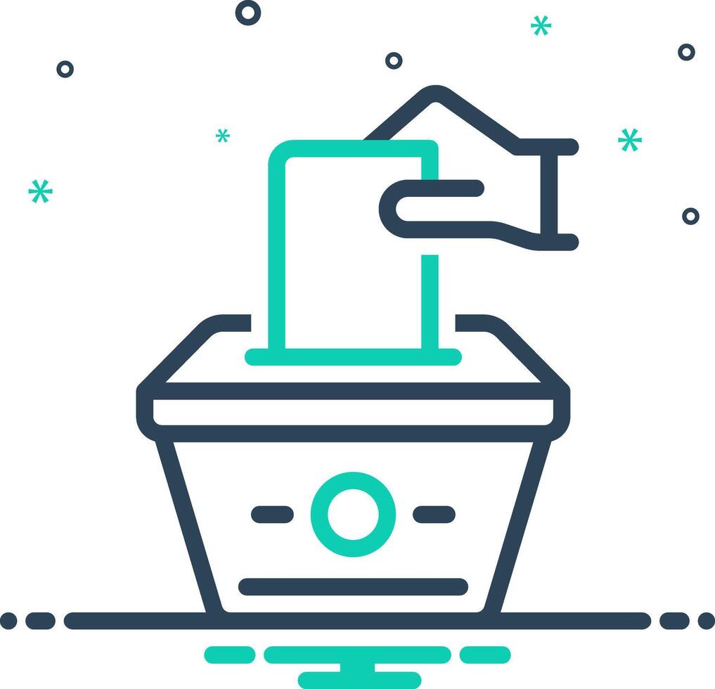 Mix icon for election vector