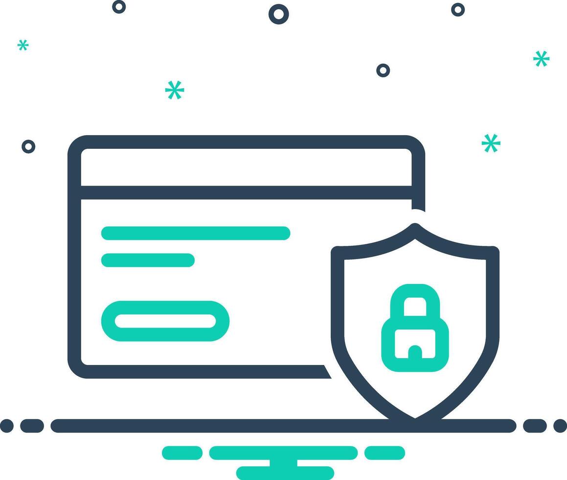 Mix icon for secure payment vector