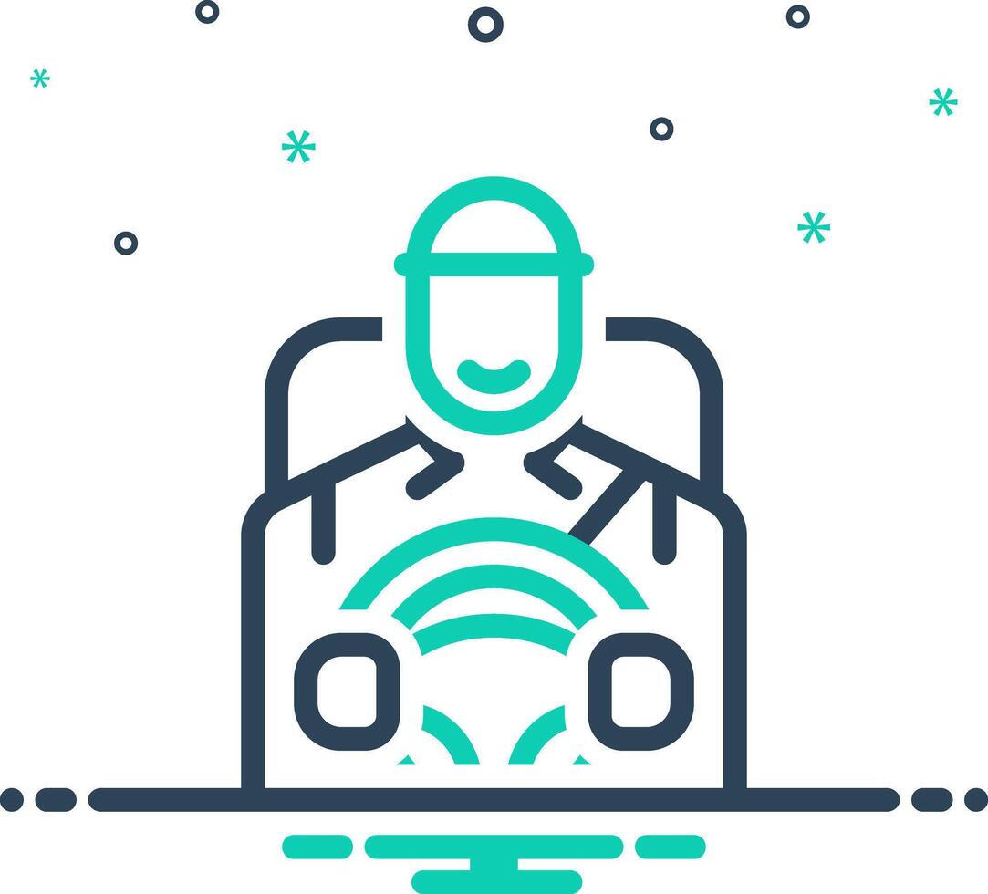 Mix icon for drive vector