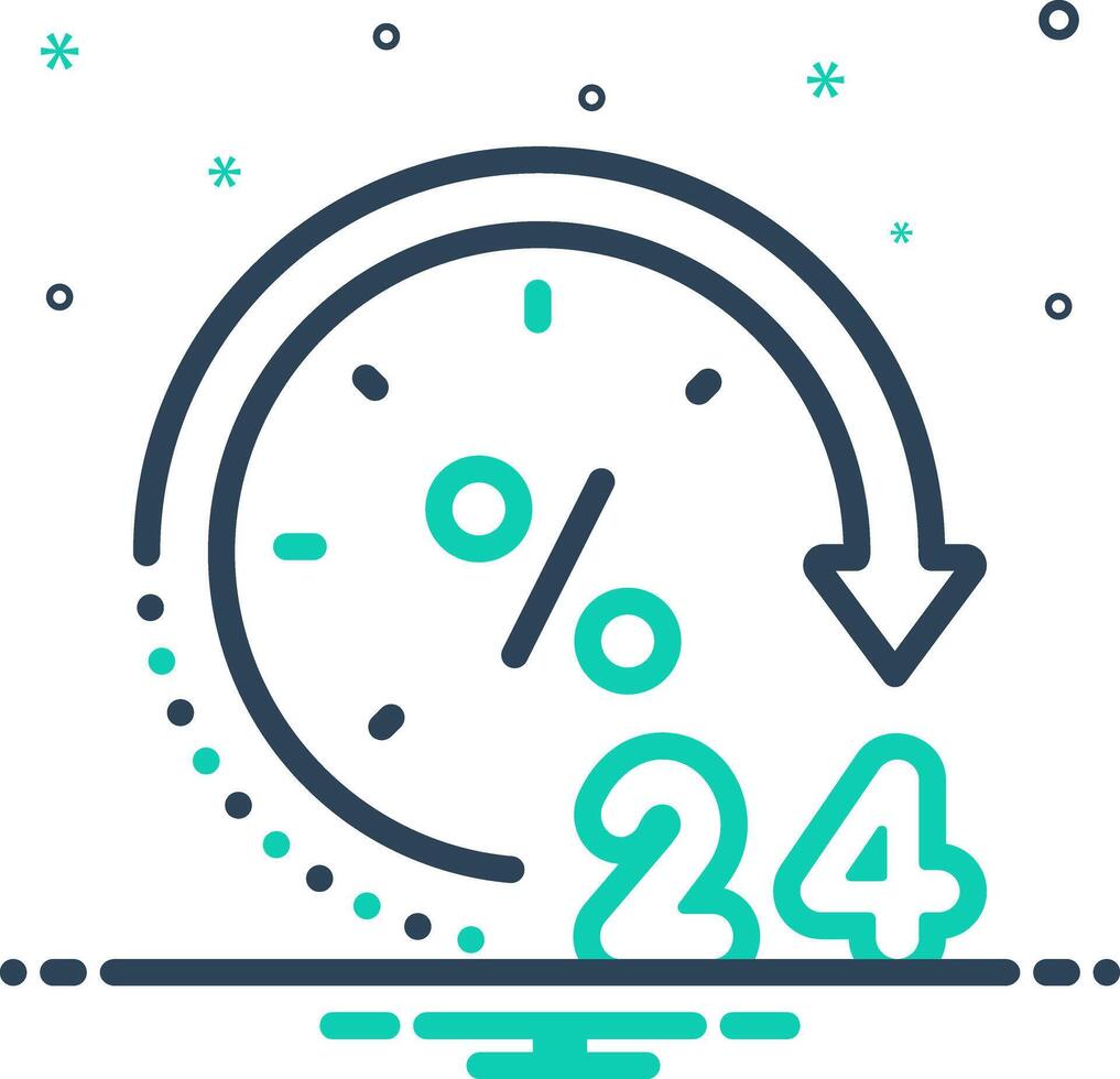 Mix icon for sale 24 hours vector
