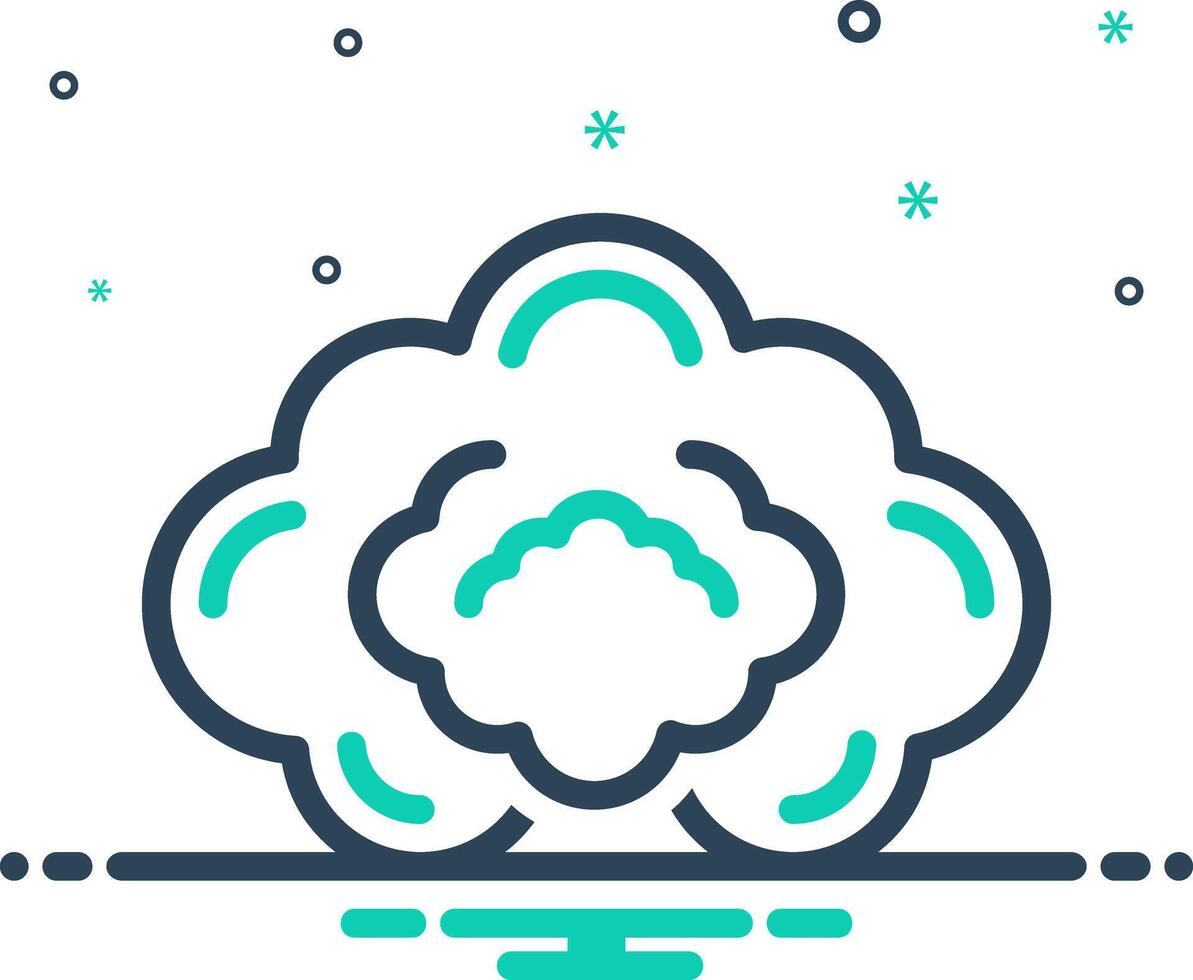 Mix icon for smoke vector