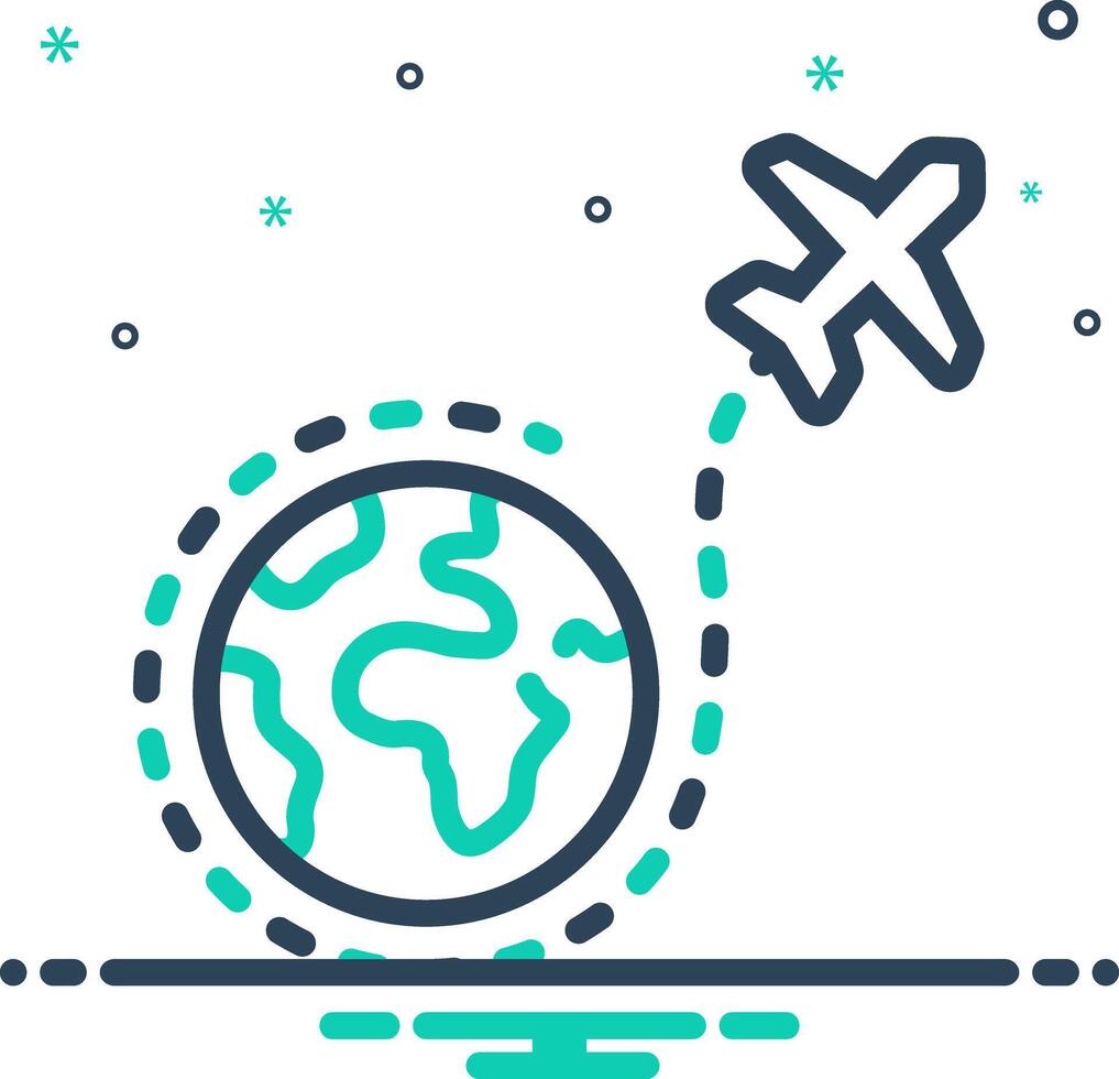 Mix icon for tourism vector