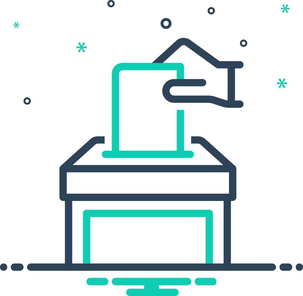 Mix icon for ballot vector