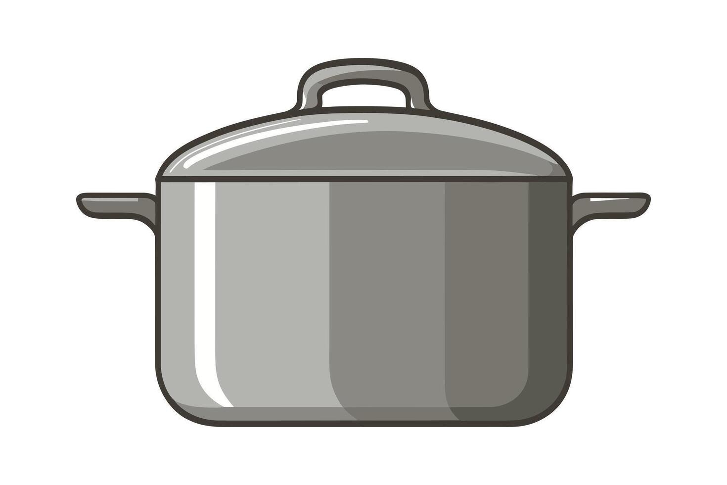a pot with a lid on a white background vector
