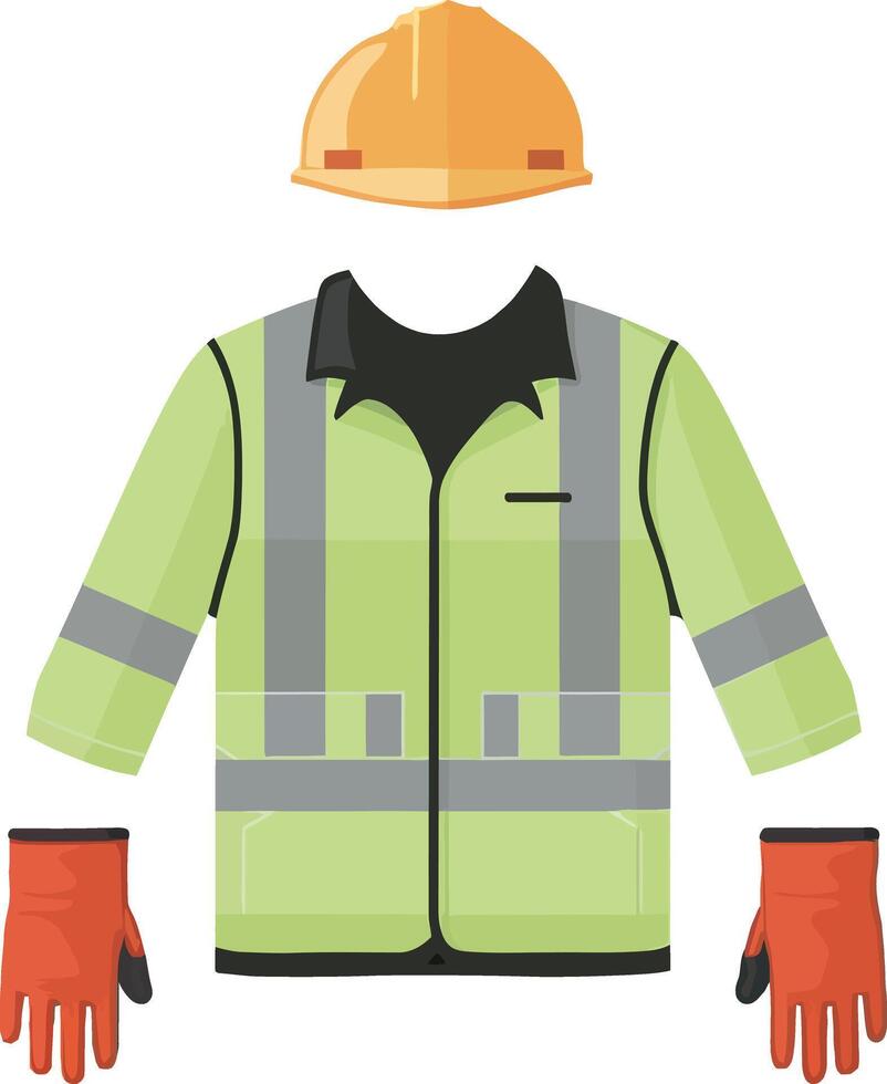 an image of a construction worker's clothing vector
