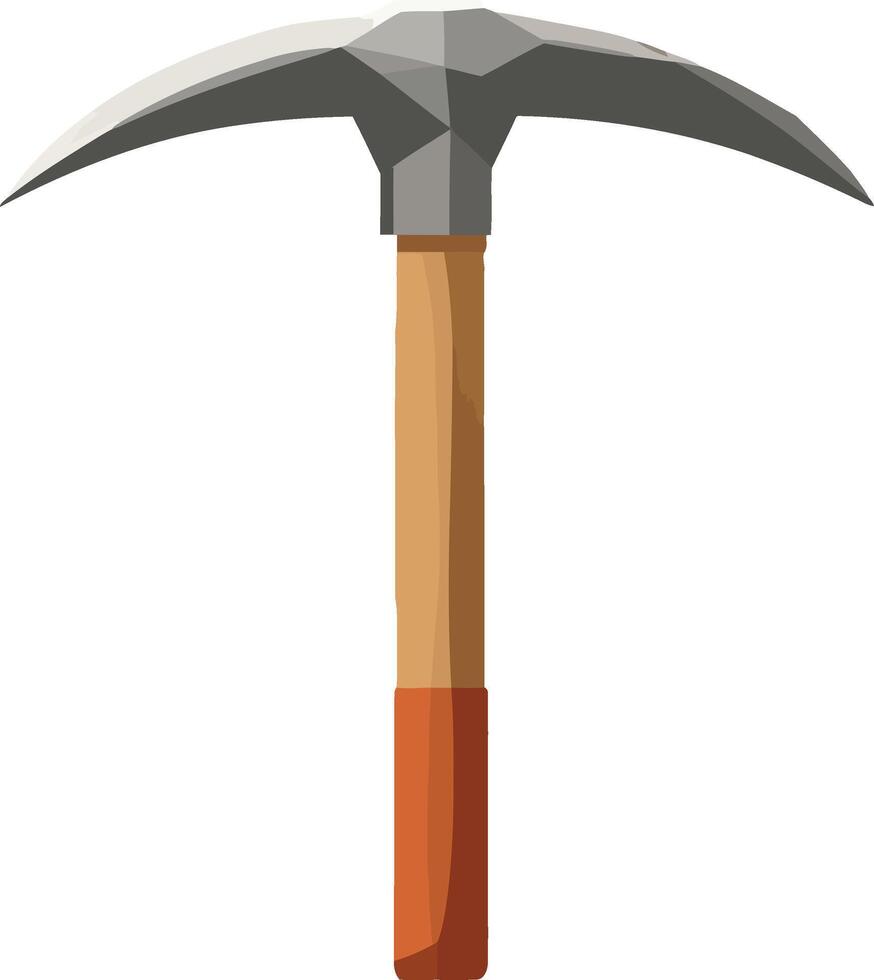 Pickaxe isolated illustration, pickaxe in flat style vector