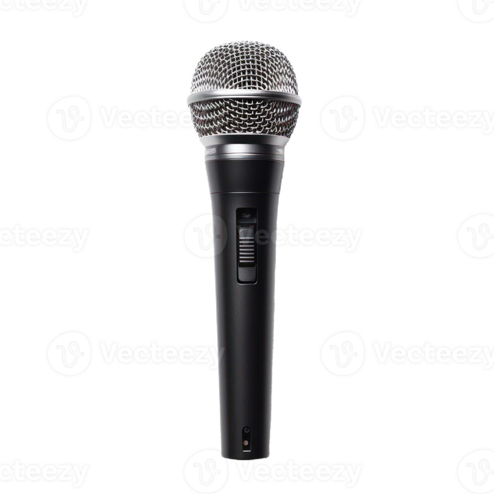 Professional Microphone With Mesh Head For Live Performances And Recording On Isolated Background png