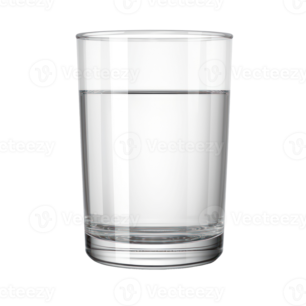 claro vaso de agua en aislado antecedentes. hidratación, limpiar viviendo, salud concepto. png
