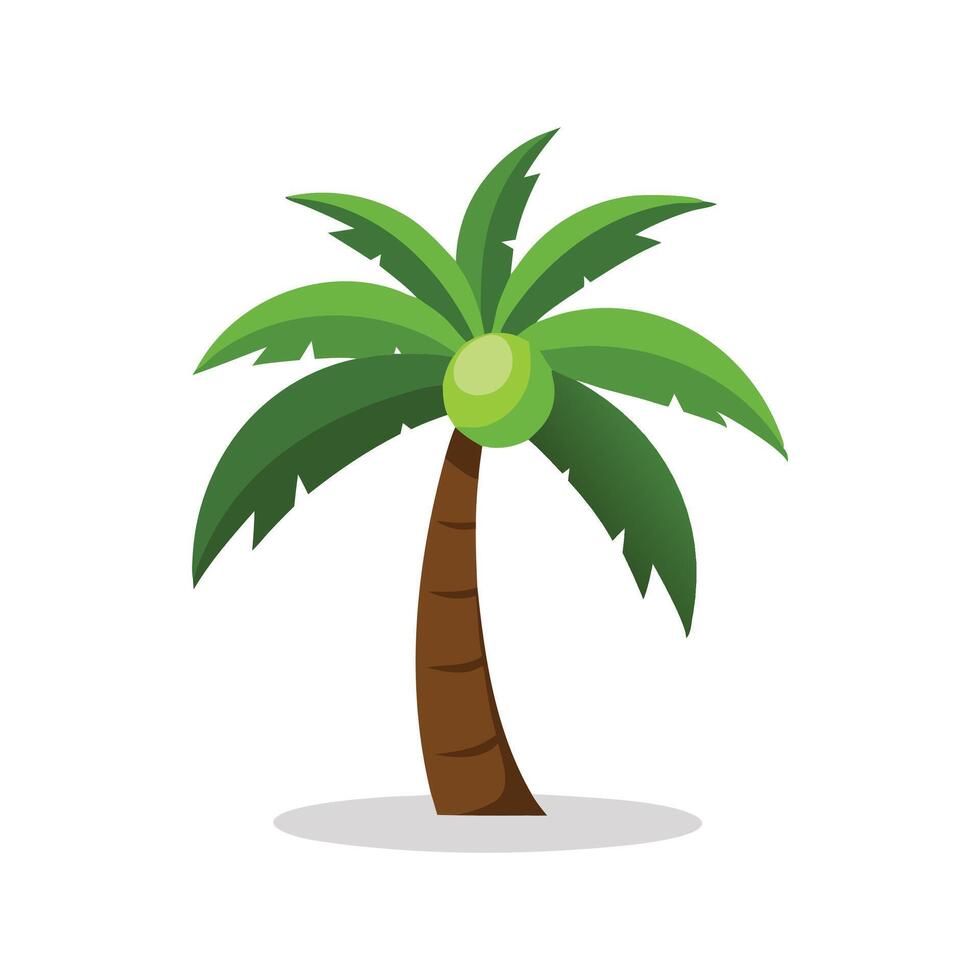 Coconut flat illustration on white background vector