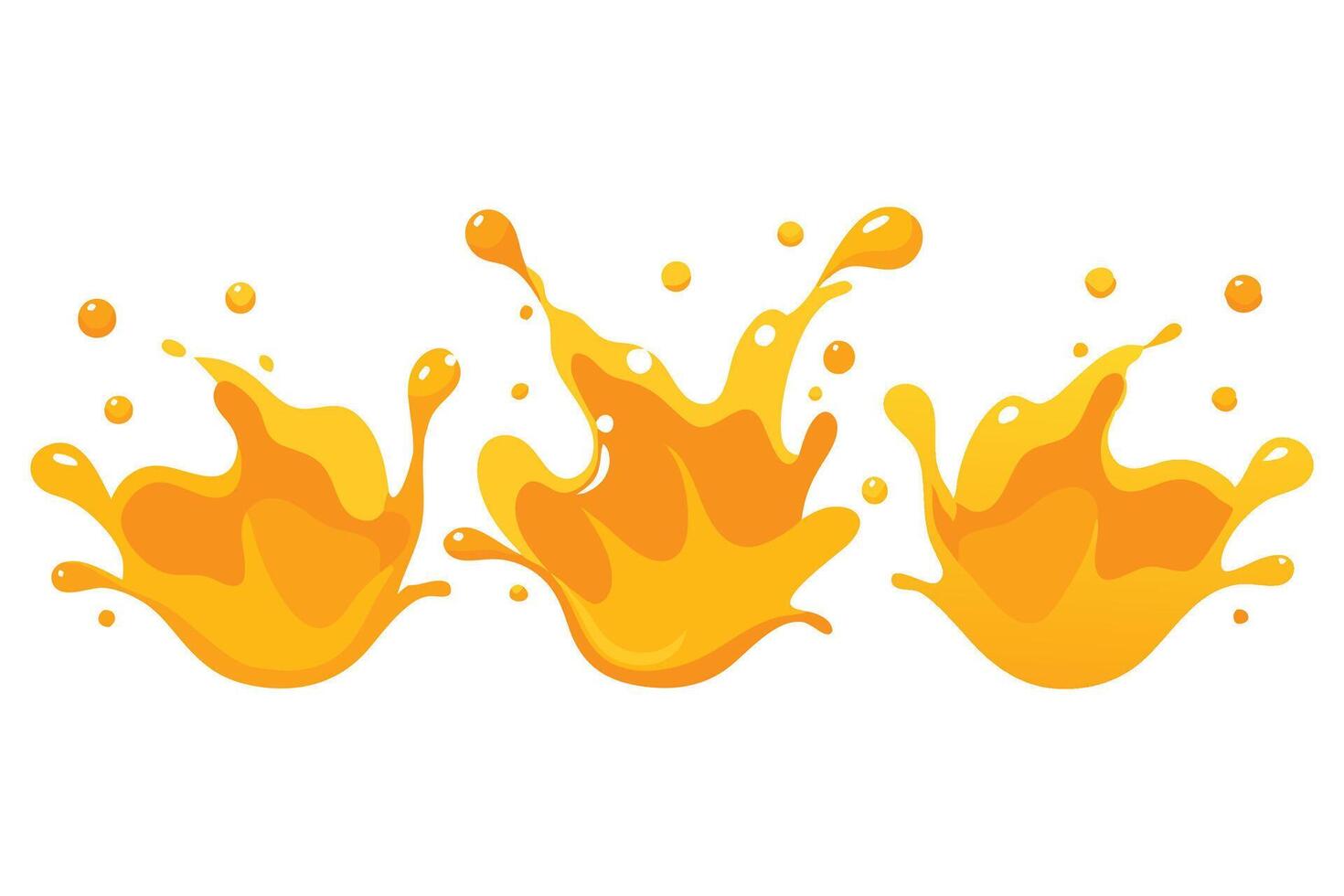 vibrant splash of orange juice illustration set on white background. vector