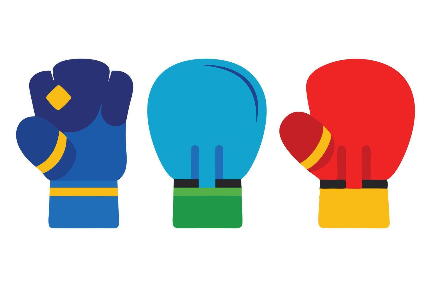 Boxing gloves illustration set on white background vector