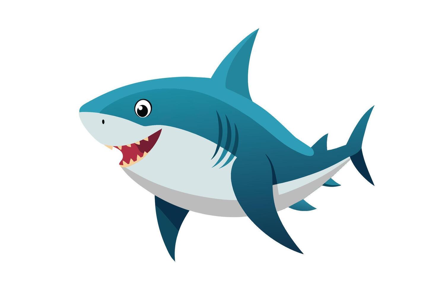 Blue while flat illustration on white background. vector