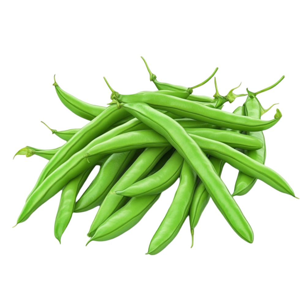 Pile of Green Beans in Clusters png