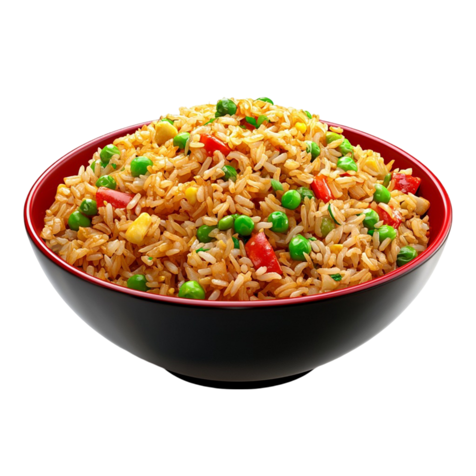 Bowl of Rice with Peas and Corn png