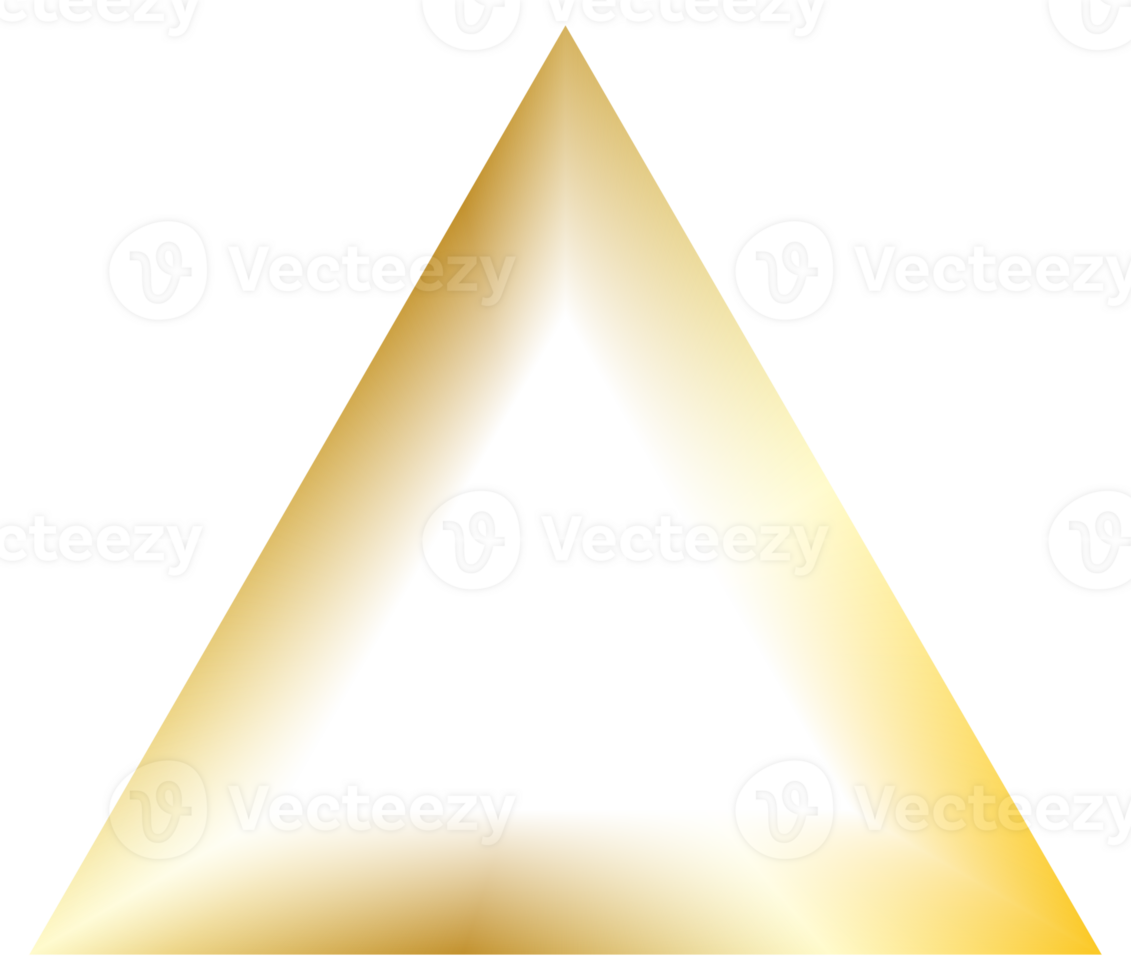 glow golden triangle transparent background png