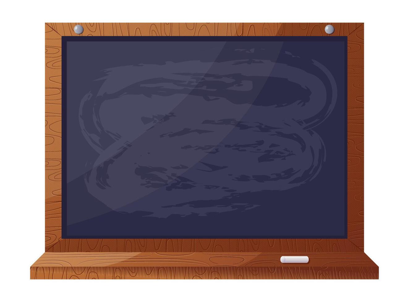 Empty Classroom Chalkboard with Wooden Frame vector