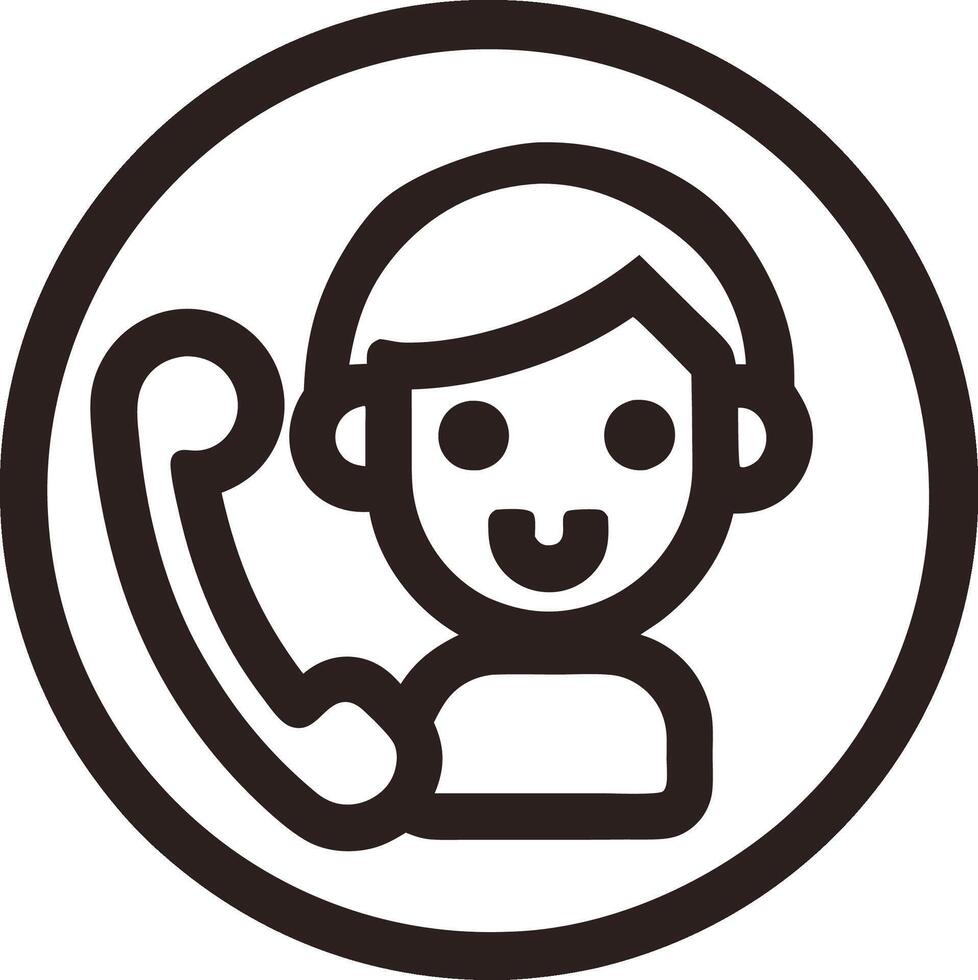 Set of contact line icons in format for easy, stylish design vector